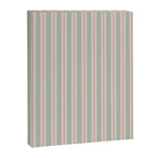 Classic Retro Double Stripe Pattern in Pale Blush and Light Celadon Green Canvas Print Gallery Image 8