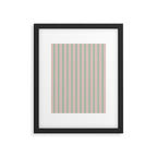 Classic Retro Double Stripe Pattern in Pale Blush and Light Celadon Green Framed Art Print Gallery Image 6