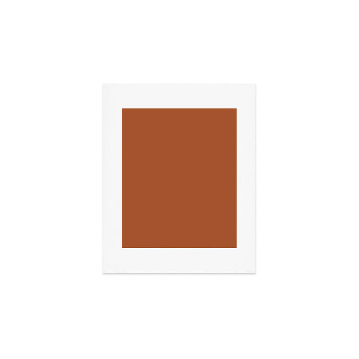 Clay Solid Deep Rich Rust Terracotta Colour Art Print Gallery Image 1