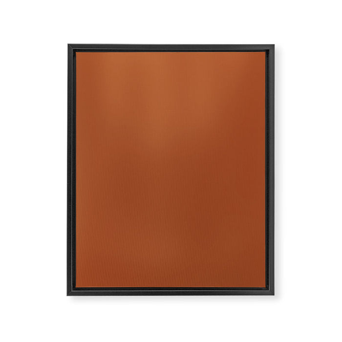 Clay Solid Deep Rich Rust Terracotta Colour Framed Canvas Print Gallery Image 1