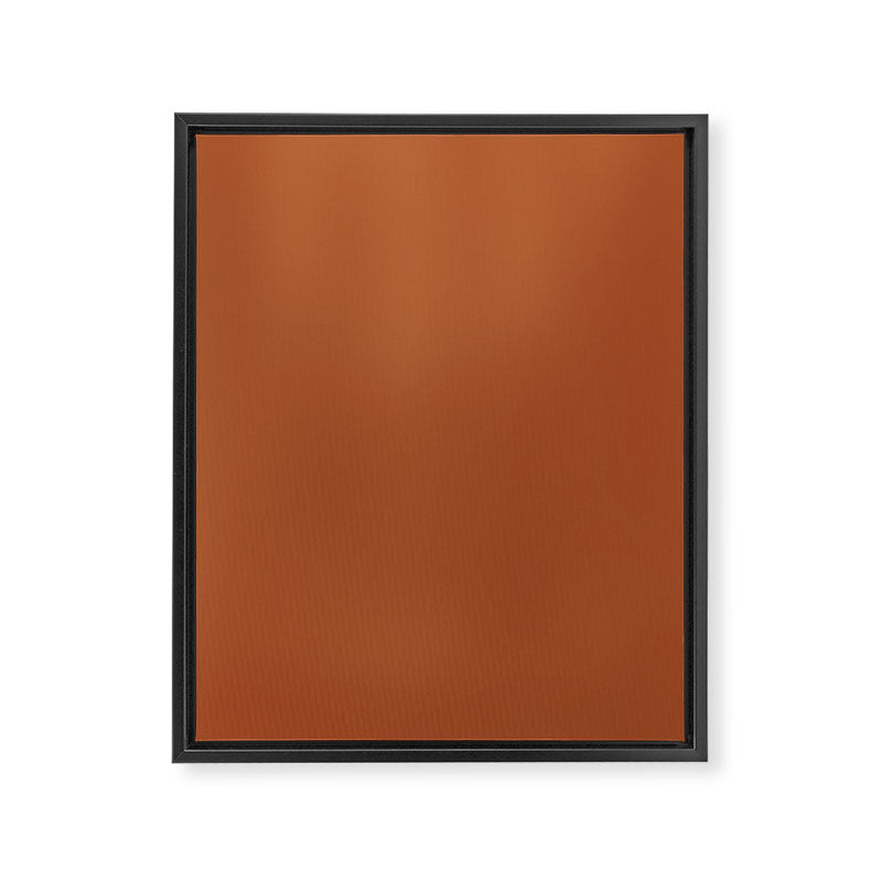 Clay Solid Deep Rich Rust Terracotta Colour Framed Canvas Print Gallery Image 8