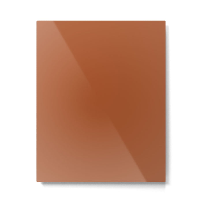 Clay Solid Deep Rich Rust Terracotta Colour Metal Print Gallery Image 1