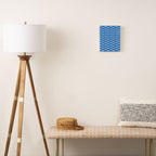 Coastal Fish Geometric Ocean Pattern in Blue Canvas Print Gallery Image 2