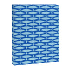 Coastal Fish Geometric Ocean Pattern in Blue Canvas Print Gallery Image 8