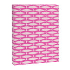 Coastal Fish Geometric Pattern in Bright Pink Canvas Print Gallery Image 8