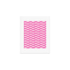 Coastal Fish Geometric Pattern in Bright Pink Art Print Gallery Image 1