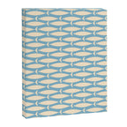 Coastal Fish Mid Century Minimalist Pattern in Blue Canvas Print Gallery Image 8