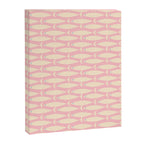 Coastal Fish Minimal Pattern in Soft Pink Baby Blue Cream Canvas Print Gallery Image 8