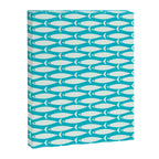 Coastal Fish Minimalist Pattern in Turquoise Aqua Blue Canvas Print Gallery Image 8