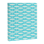 Coastal Fish Pattern in Aqua Canvas Print Gallery Image 8