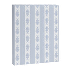 Coastal Fish Stripes Nostalgic Pattern in Light Blue and White Canvas Print Gallery Image 8