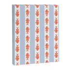 Coastal Fish Stripes Nostalgic Pattern in Light Blue, Orange Red, and White Canvas Print Gallery Image 8
