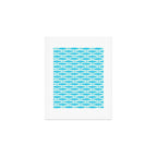 Coastal Ocean Fish Geometric Pattern in Turquoise Aqua Blue  Art Print Gallery Image 1