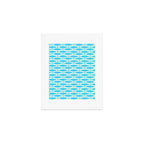 Coastal Ocean Fish Pattern in Blue Aqua Art Print Gallery Image 1