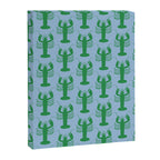 Coastal Pop Lobster Pattern in Light Blue and Green Canvas Print Gallery Image 8