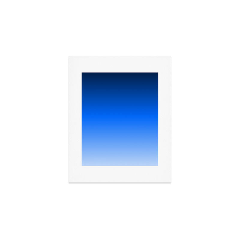 Cobalt Blue Ombre Art Print Gallery Image 1