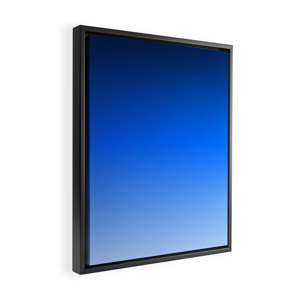 Cobalt Blue Ombre Framed Canvas Print Gallery Image 2