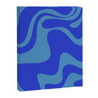 Cobalt Blue Retro Liquid Swirl Contemporary Abstract Pattern 2 Canvas Print Gallery Image 8