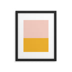 Color Block Blush Pink Mustard Yellow Framed Art Print Gallery Image 5