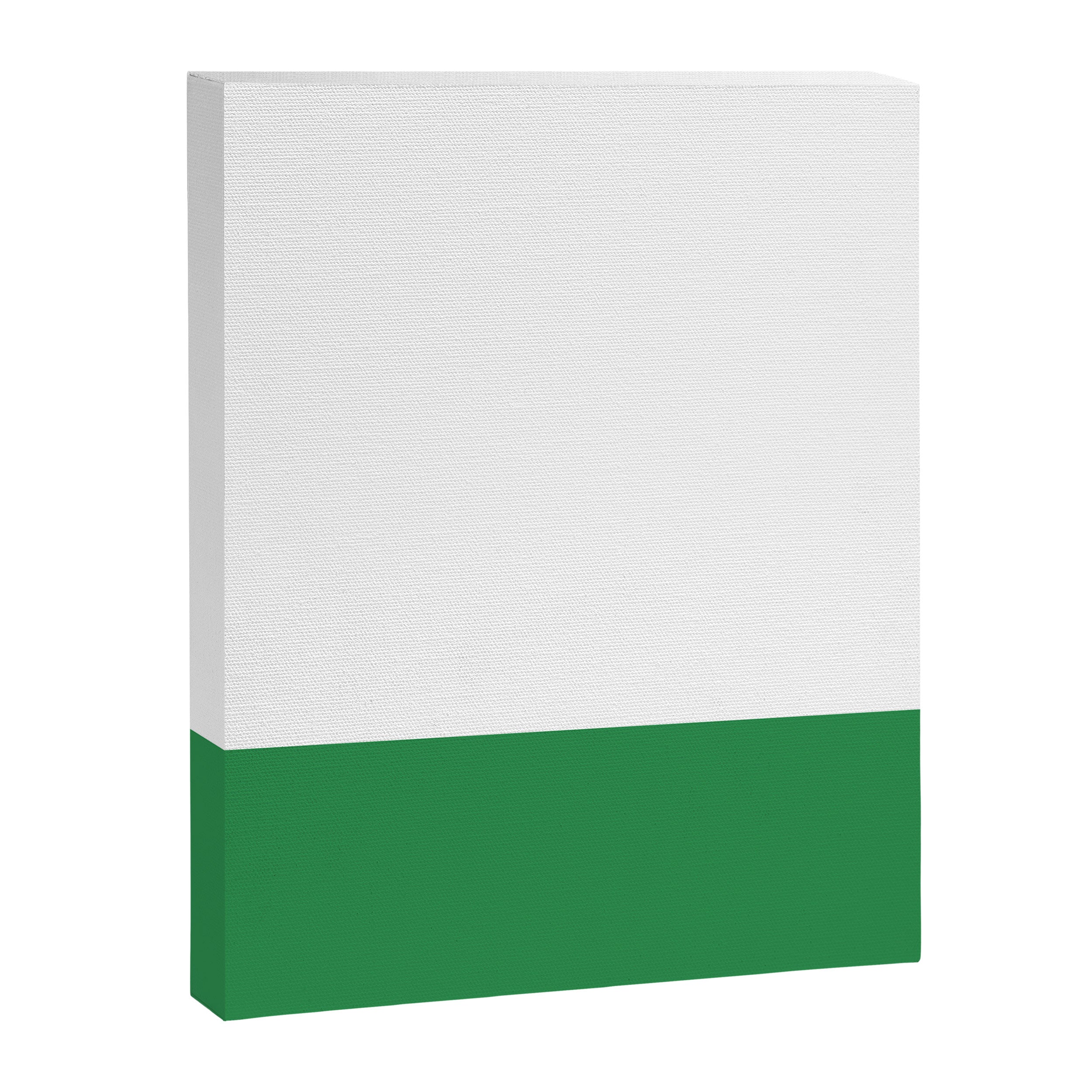    Color Block Green and White Canvas Print Gallery Image 6