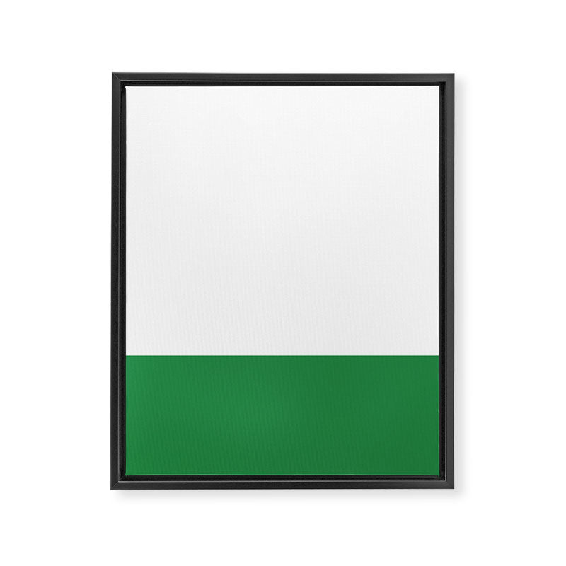    Color Block Green and White Framed Canvas Print Gallery Image 6
