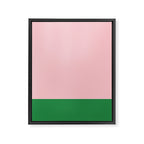 Color Block Pink and Green Framed Canvas Print Gallery Image 6