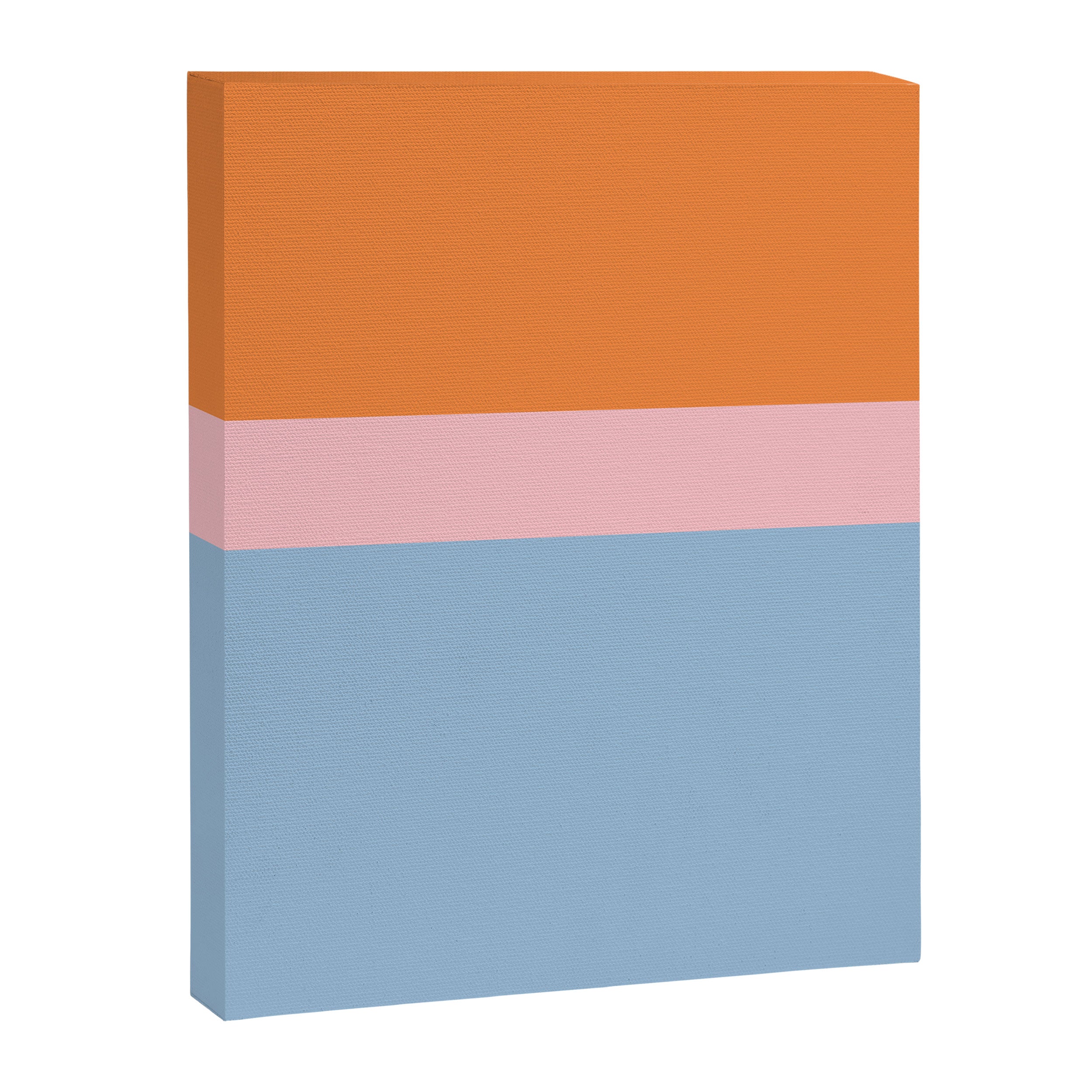 Color Block Striped Solid Orange Pink Light Blue Canvas Print Gallery Image 8