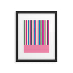 Color Block Stripes Cuff Pattern Pink Blue Green Framed Art Print Gallery Image 6