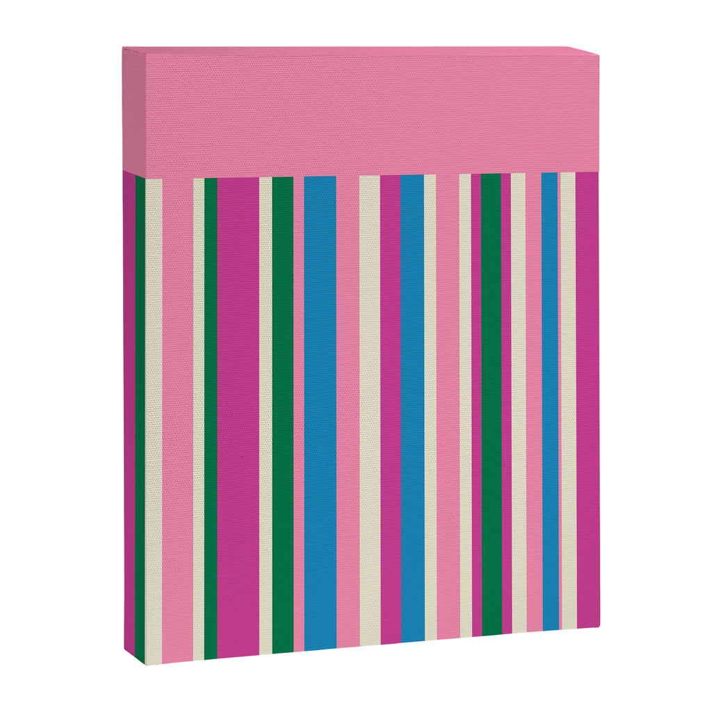 Color Block Stripes Pink Blue Green Canvas Print Gallery Image 8