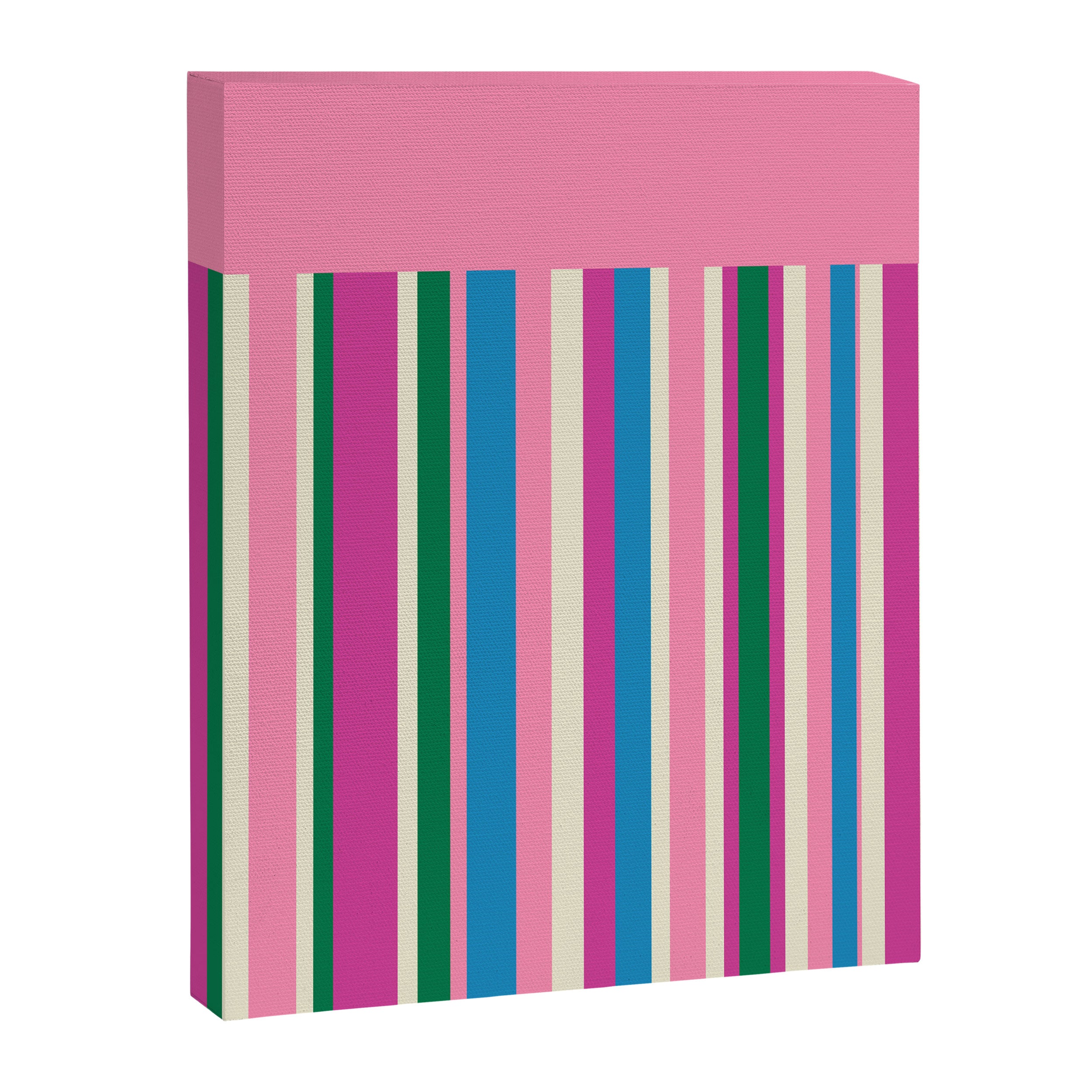 Color Block Stripes Pink Blue Green Canvas Print Gallery Image 8