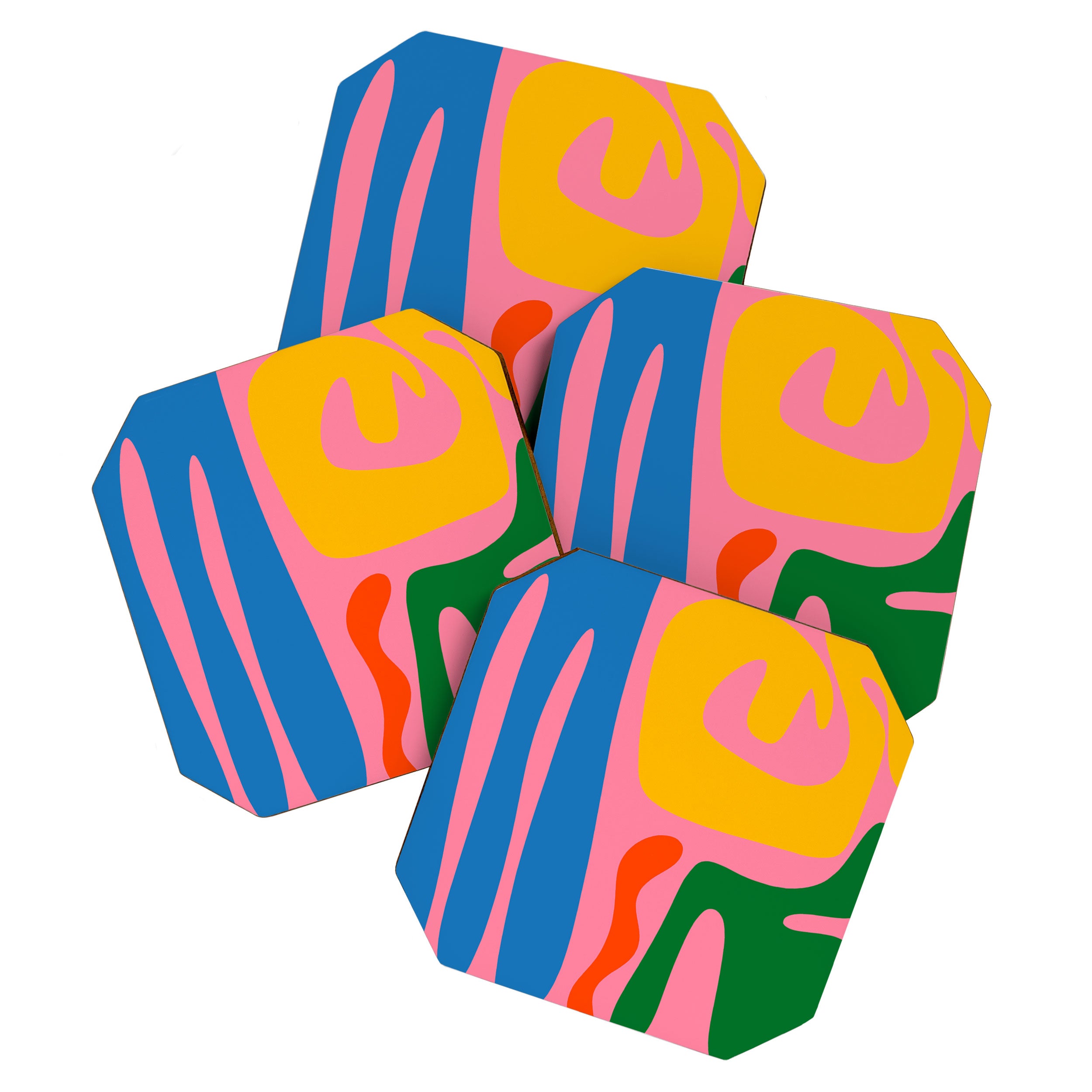 Colorful Abstract Kwaito Pattern Coaster Gallery Image 1