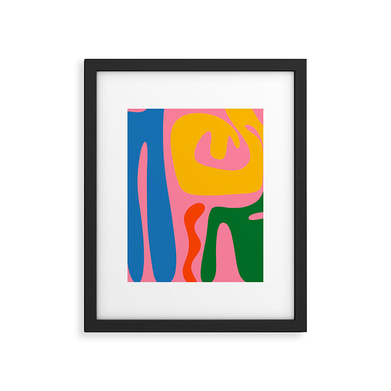 Colorful Abstract Kwaito Pattern Framed Art Print Gallery Image 6