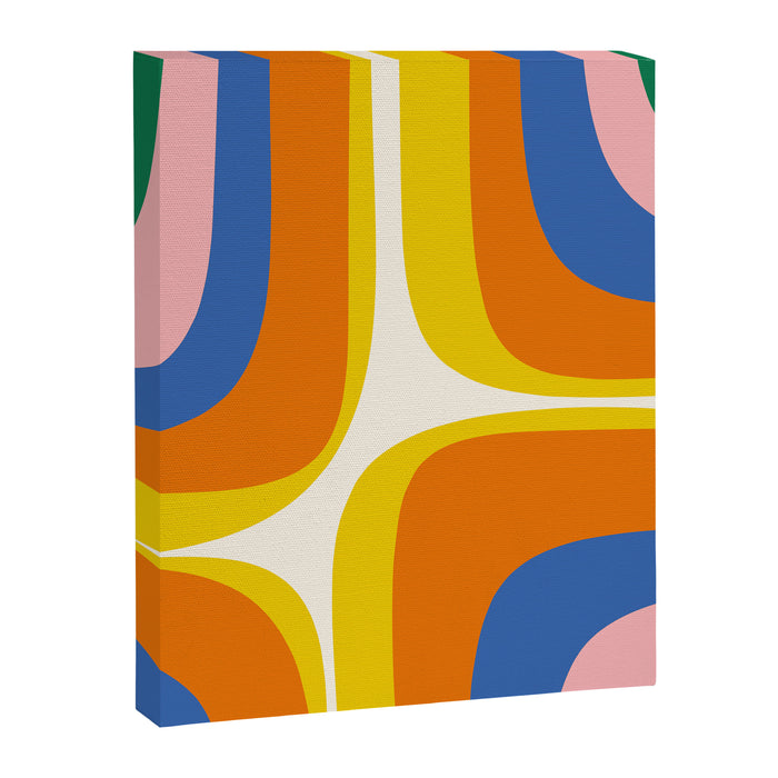Colorful Abstract Retro Groove Pop Pattern Canvas Print Gallery Image 1
