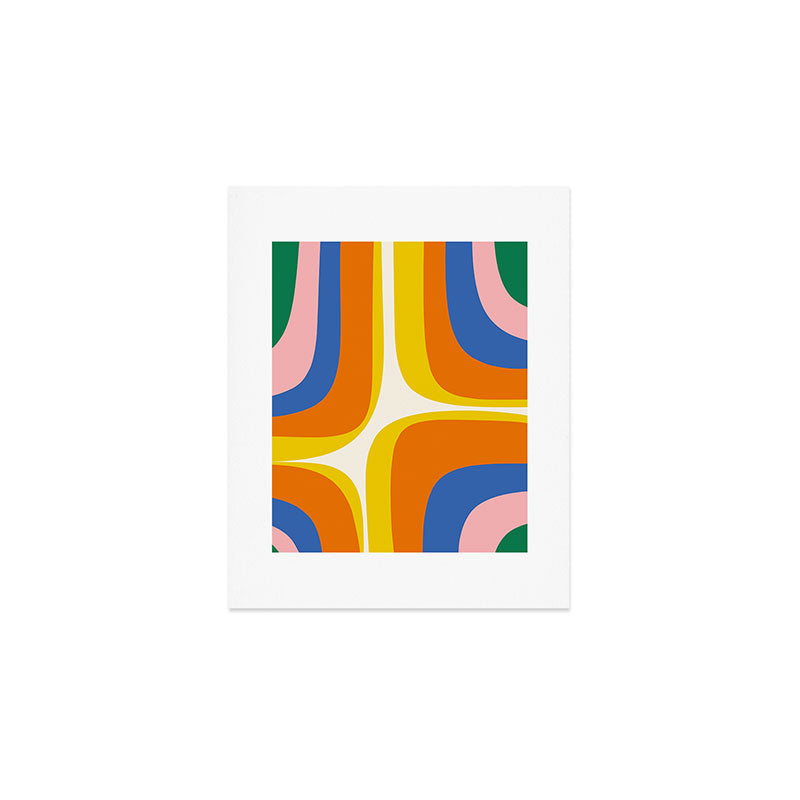 Colorful Abstract Retro Groove Pop Pattern Art Print Gallery Image 1