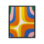 Colorful Abstract Retro Groove Pop Pattern Framed Canvas Print Gallery Image 6