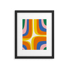 Colorful Abstract Retro Groove Pop Pattern Framed Art Print Gallery Image 5