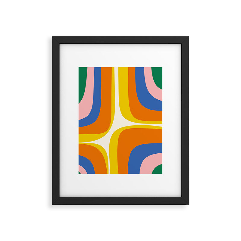 Colorful Abstract Retro Groove Pop Pattern Framed Art Print Gallery Image 5