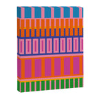 Colorful and Bold Block Stripe Pattern in Pink Orange Blue Green Canvas Print Gallery Image 8