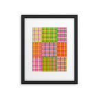 Colorful Eclectic Gingham Patchwork Pattern Framed Art Print Gallery Image 6