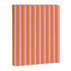 Colorful Eclectic Watercolor Paper Stripes Vertical Pattern Pink Orange Brown Cream Canvas Print Gallery Image 6