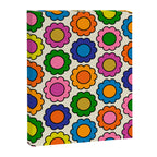 Colorful Flowers Happy Retro Pattern Canvas Print Gallery Image 8