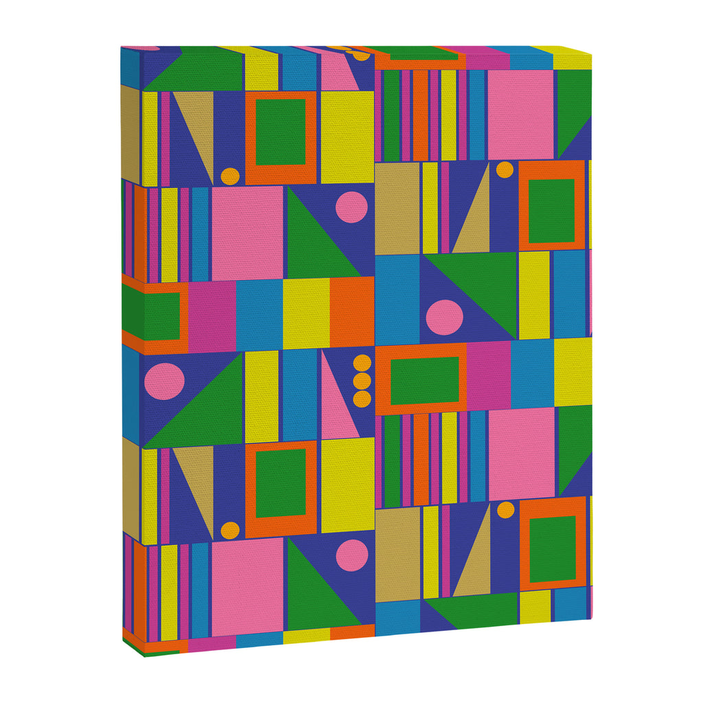 Colorful Geometric Abstract Mid Century Modtastic Retro Pattern Canvas Print Gallery Image 6
