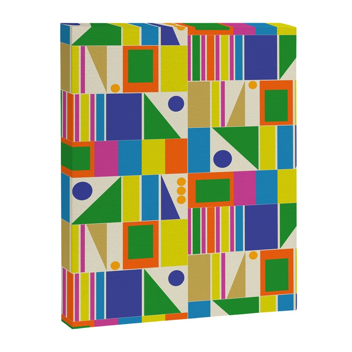 Colorful Geometric Mid Century Modtastic Retro Pattern Canvas Print Gallery Image 1