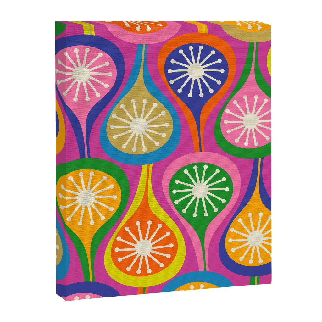 Colorful Mid Century Modern Atomic Drops Fun Retro Pattern Canvas Print Gallery Image 8