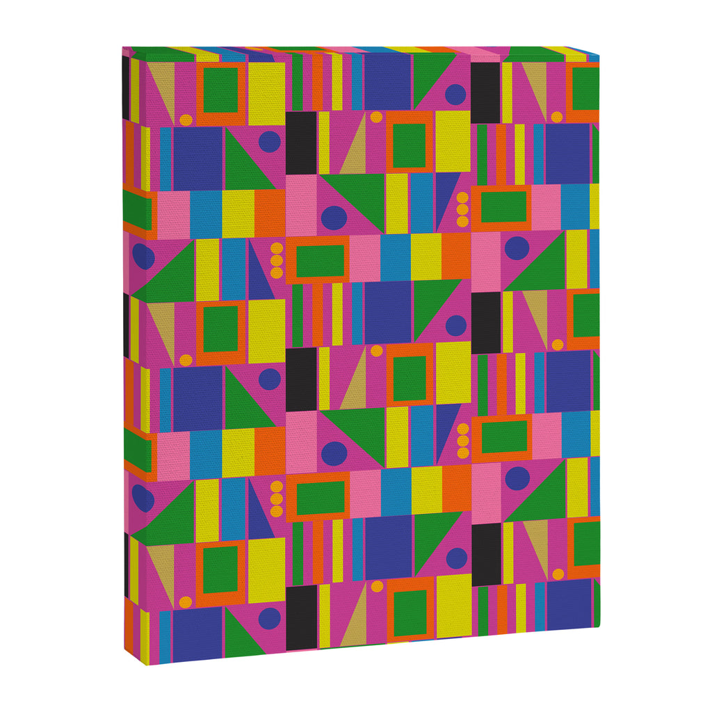 Colorful Mid Century Modern Modtastic Geometric Pattern Canvas Print Gallery Image 6