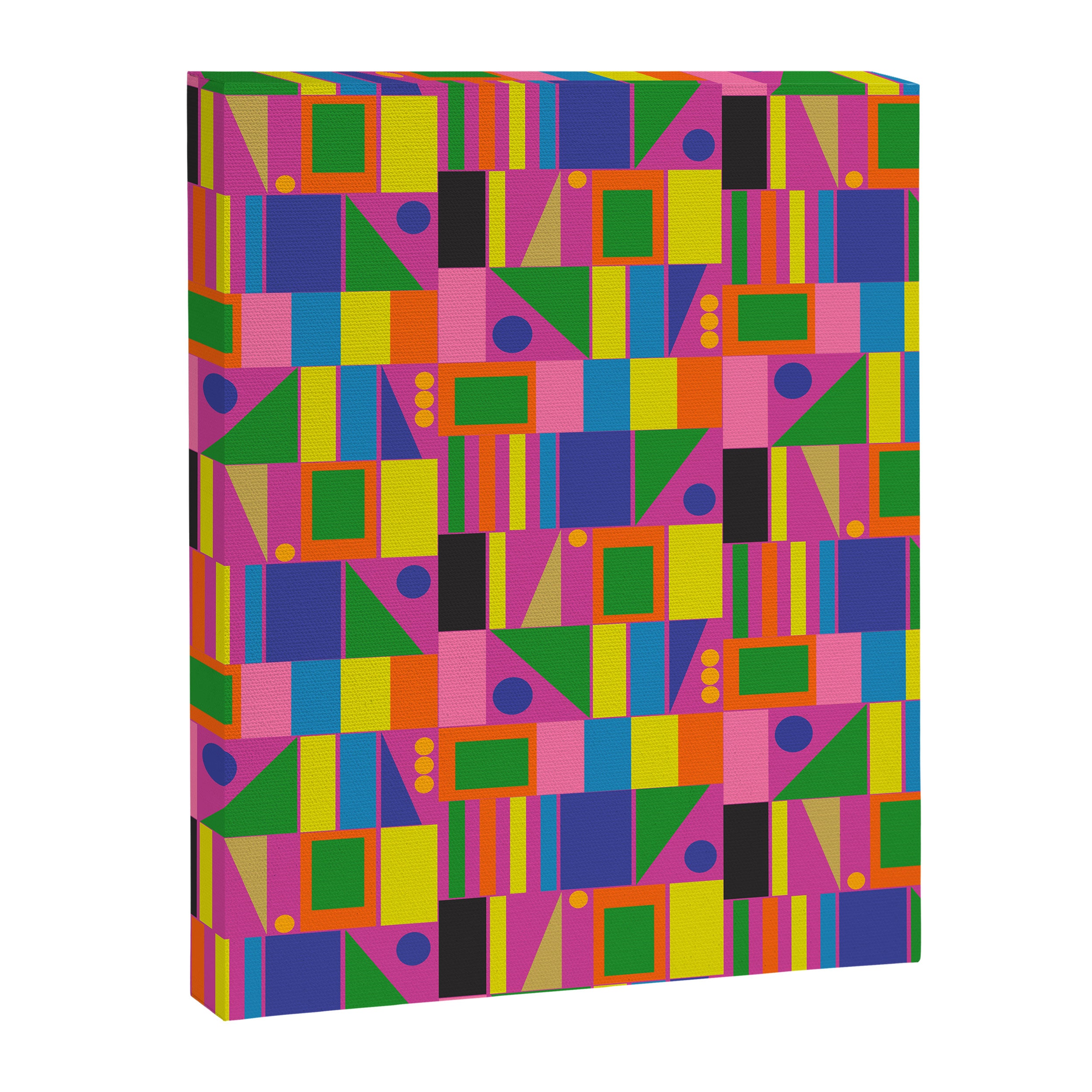 Colorful Mid Century Modern Modtastic Geometric Pattern Canvas Print Gallery Image 6