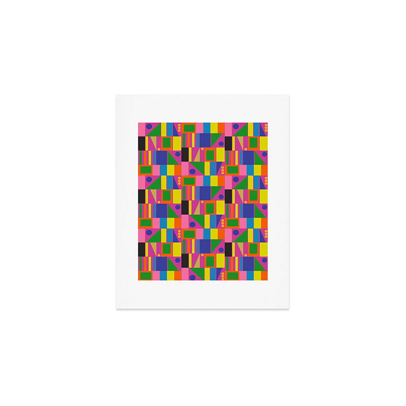Colorful Mid Century Modern Modtastic Geometric Pattern Art Print Gallery Image 1