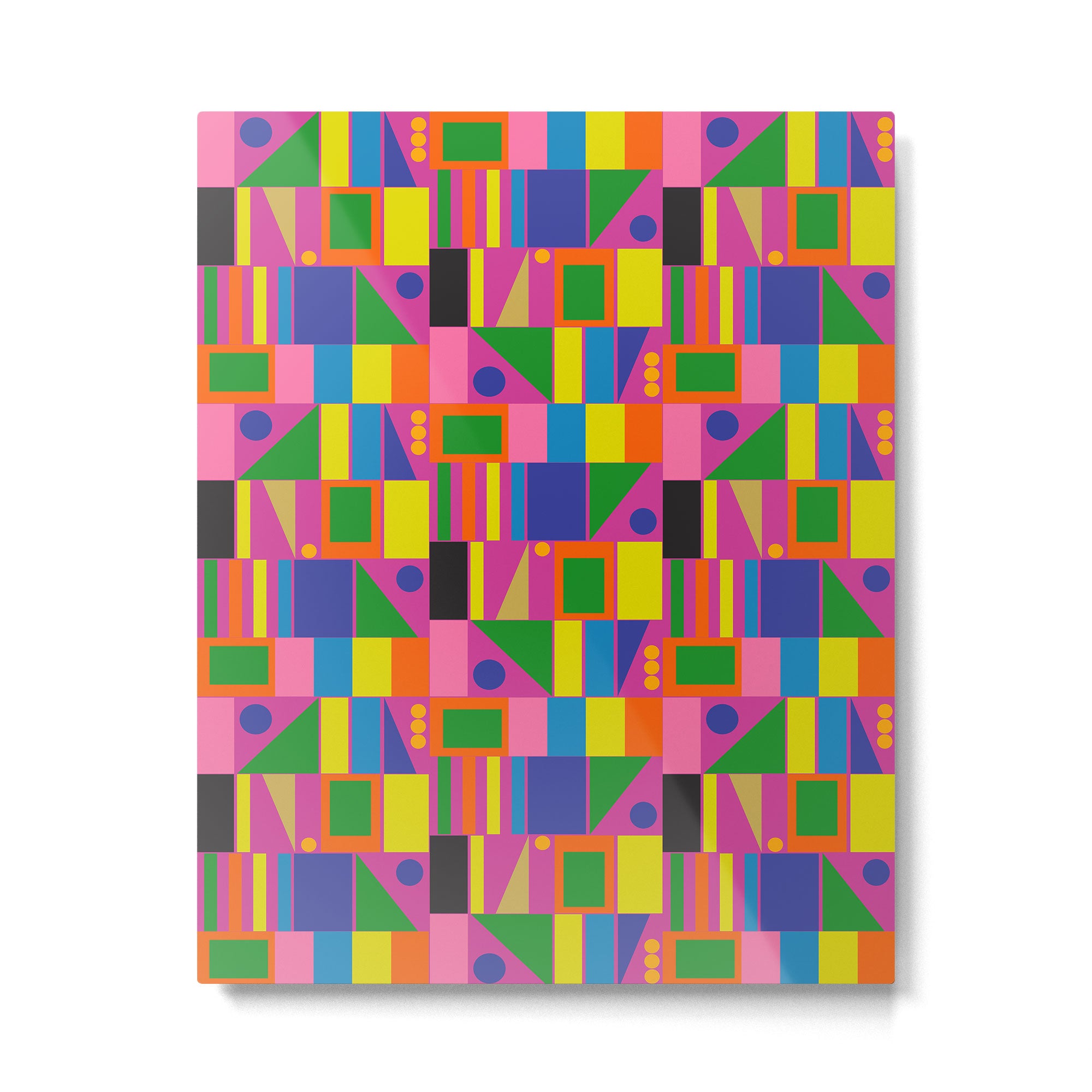 Colorful Mid Century Modern Modtastic Geometric Pattern Metal Print Gallery Image 4
