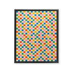 Colorful Mini Check Checkered Pattern Framed Canvas Print Gallery Image 8