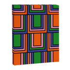 Colorful Retro Geometric Mod Portes Pattern II Orange Pink Green Blue  Canvas Print Gallery Image 8